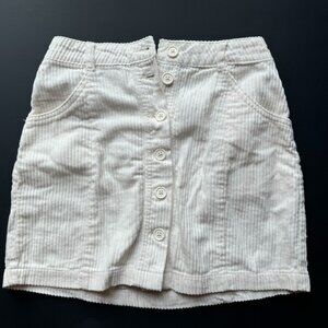 Forever 21 Off White Corduroy Mini Skirt